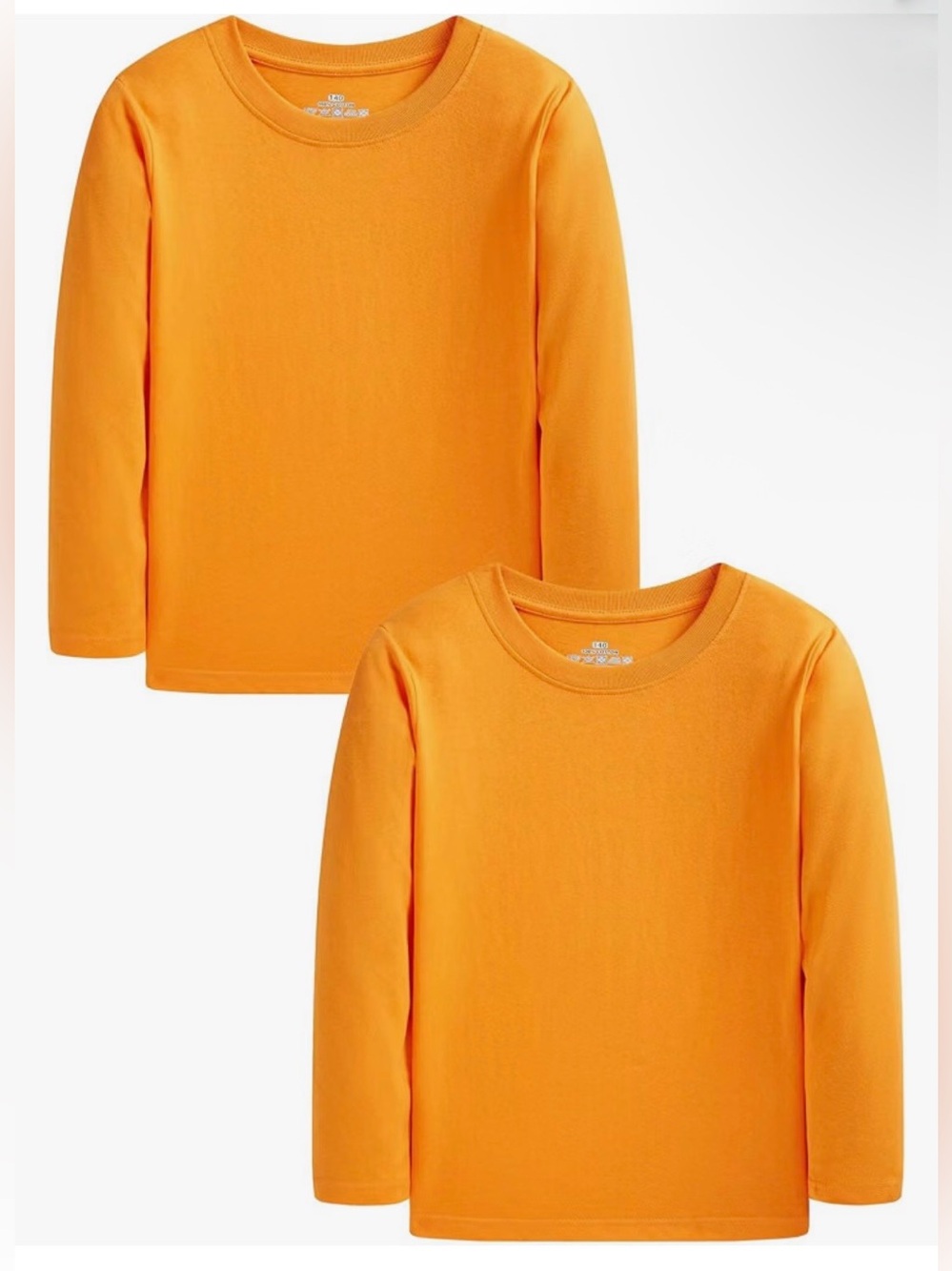 Family Feeling Kids' Long Sleeve Crewneck Boys Tee T-Shirts 2 Pack Sz 7-8